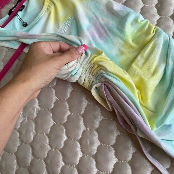 Misguided Tye Dye Scrunch Bodysuit - Picture 2 of 5